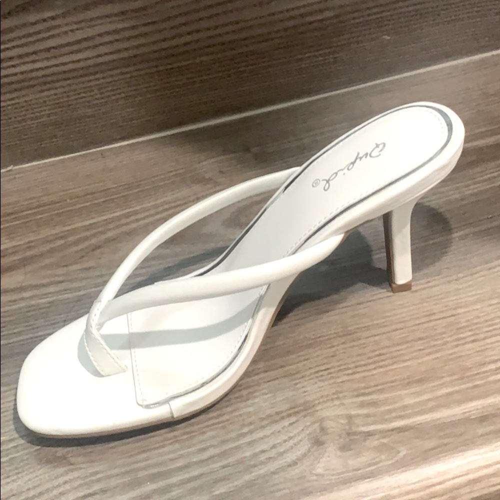 NEW White Thong Heels